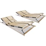 Sommiers � lattes sans matelas 2 pcs avec 28 lattes 70x200 cm vidaxl