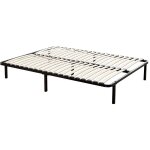 Designetsamaison - sommier � lattes sur pieds 180x200 cm