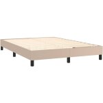 D�coshop26 - sommier � lattes sur pieds cadre de lit 140x200 cm synth�tique marron clair tdl0207292