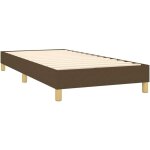 D�coshop26 - sommier � lattes sur pieds cadre de lit 90x200 cm tissu marron fonc� tdl0207046