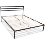 Olympe literie - sommier en mtal avec tte de lit quietude 160x200 cm livr en kit