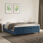 Bonnevie - sommier  ressorts de lit - sommier pour adulte et enfant - bleu fonc 180x200 cm velours ...