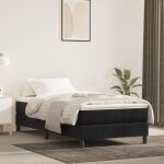 Bonnevie - sommier  ressorts de lit - sommier pour adulte et enfant - noir 90x190 cm velours bv173932 ...