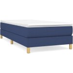 Bonnevie - sommier � ressorts de lit r�sistant et confortable, tapissier � lattes, bleu 90x200 cm tissu ...