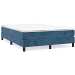 Bonnevie - sommier � ressorts de lit r�sistant et confortable, tapissier � lattes, bleu fonc� 140x200 ...