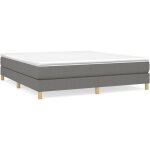 Bonnevie - sommier � ressorts de lit r�sistant et confortable, tapissier � lattes, gris fonc� 180x200 ...