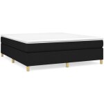 Bonnevie - sommier � ressorts de lit r�sistant et confortable, tapissier � lattes, noir 180x200 cm tissu ...