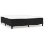 Bonnevie - sommier � ressorts de lit r�sistant et confortable, tapissier � lattes, noir 180x200 cm velours ...