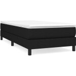 Bonnevie - sommier � ressorts de lit r�sistant et confortable, tapissier � lattes, noir 90x190 cm tissu ...