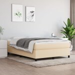 Sommier  ressorts de lit crme 140x200 cm tissu