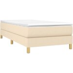Sommier à ressorts de lit crème 80x200 cm tissu Sommier à ressorts de lit crème 80x200 cm tissu