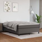 Sommier � ressorts de lit gris 140x200 cm similicuir
