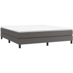 Sommier  ressorts de lit gris 180x200 cm similicuir