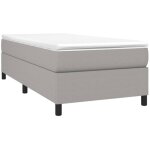 Sommier � ressorts de lit gris clair 100x200 cm tissu