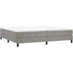Sommier � ressorts de lit gris clair 200x200 cm velours