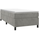 Sommier  ressorts de lit gris clair 90x190 cm velours