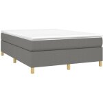 Sommier � ressorts de lit gris fonc� 140x200 cm tissu