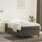 Sommier  ressorts de lit gris fonc 80x200 cm velours