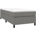 Sommier  ressorts de lit gris fonc 90x190 cm tissu