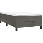 Sommier  ressorts de lit gris fonc 90x200 cm velours