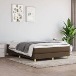 Sommier  ressorts de lit marron fonc 140x200 cm tissu