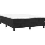 Sommier � ressorts de lit noir 140x190 cm velours