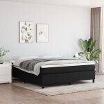 Sommier � ressorts de lit noir 160x200 cm tissu