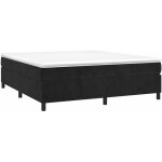 Sommier  ressorts de lit noir 160x200 cm velours
