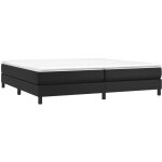 Sommier � ressorts de lit noir 200x200 cm similicuir