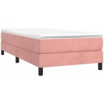 Sommier � ressorts de lit rose 90x200 cm velours
