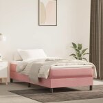Sommier  ressorts de lit rose 90x200 cm velours
