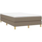 Sommier � ressorts de lit taupe 120x200 cm tissu