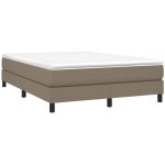 Sommier � ressorts de lit taupe 140x190 cm tissu