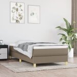 Sommier à ressorts de lit taupe 90x200 cm tissu Sommier à ressorts de lit taupe 90x200 cm tissu