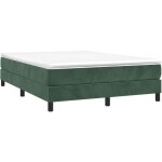 Sommier � ressorts de lit vert fonc� 140x190 cm velours