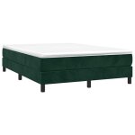 Sommier � ressorts de lit vert fonc� 140x190 cm velours