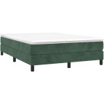 Sommier � ressorts de lit vert fonc� 140x200 cm velours