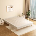 Sommier tapissier 140 x 190cm sommiers � lattes avec 9 pieds pour adulte - cadre de lit 140 x 190 avec ...
