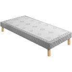 Sommier tapissier 90x190cm - beige - mdium egrie