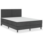 Maison chic - sommier tapissier gris tissu 160 x 200 cm Maison chic - sommier tapissier gris tissu 160 x 200 cm