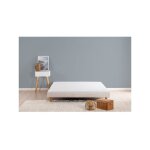 Sommier tapissier a lattes 140 x 190 cm - bois massif blanc + pieds - deko dream rakenne Sommier tapissier a lattes 140 x 190 cm - bois massif blanc + pieds - deko dream rakenne