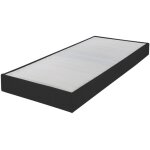 Ebac literie - sommier tapissier omega anthracite 3 80x190 lattes bois - h. 15 cm - made in france