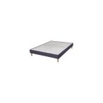 Ebac literie - sommier tapissier 140x190 cm avec renfort lombaire gris fonc - dreamo