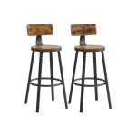 Songmics - lot de 2 tabourets avec dossier
