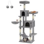 Feandrea - arbre à chat, hauteur 199 cm, grande tour de jeux, housses de plate - forme amovibles, multi ... Feandrea - arbre à chat, hauteur 199 cm, grande tour de jeux, housses de plate - forme amovibles, multi ...
