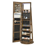 Songmics armoire  bijoux avec miroir sur pieds, verrouillable, avec 6 led, rangement bijoux pivotant ...