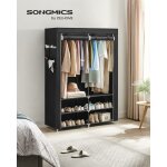 Armoire chambre en tissu, porte - vtements, penderie, 45 x 127 x 176 cm cm, 2 compartiments de suspension, ...