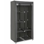 Armoire de rangement 88 x 45 x 168cm grise penderie en tissu intiss� 7 assemblages modulables ryg84g
