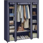 Armoire de rangement en tissu, penderie avec housse, placard, garde - robe, 45 x 150 x 175 cm, 12 compartiment ...