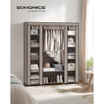 Armoire de rangement en tissu, penderie avec housse, placard, garde - robe, 45 x 150 x 175 cm, 12 compartiment ...